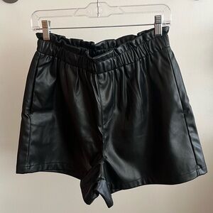 Steve Madden Pull-On High Waisted Faux Leather Shorts